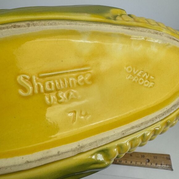Vtg‎ Shawnee USA Corn on Cob Ceramic Casserole Dish No Lid Replacement Bottom - Picture 7 of 9